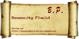 Besenczky Placid névjegykártya